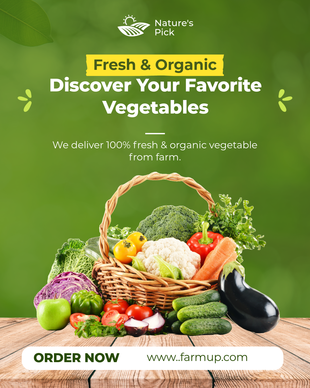 Buy fresh vegetables